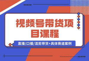 【2024.10.04】视频号带货项目课程，直播/口播/混剪带货+具体赛道案例 全套资料分享-小罗轻创