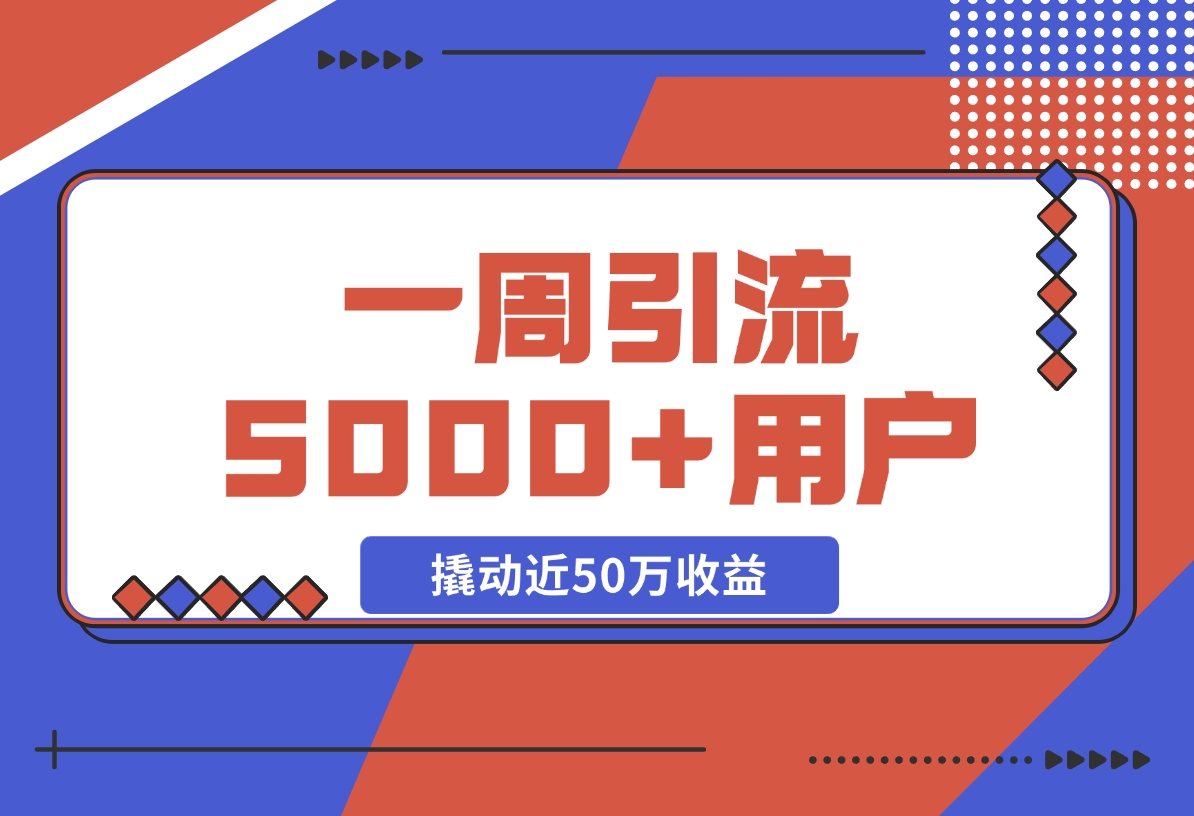 【2024.11.17】自由职业指数型增长标准打法:用10元单品，一周引流5000+新用户，撬动近50万收益-小罗轻创